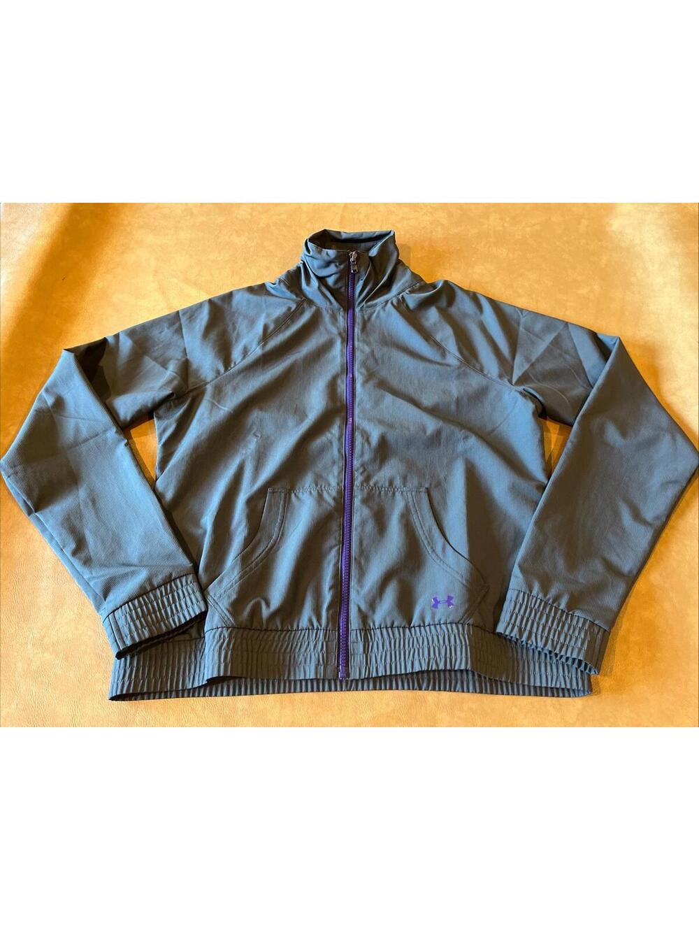 Under Armour Windbreaker (Women’s Large) Gray/Purple